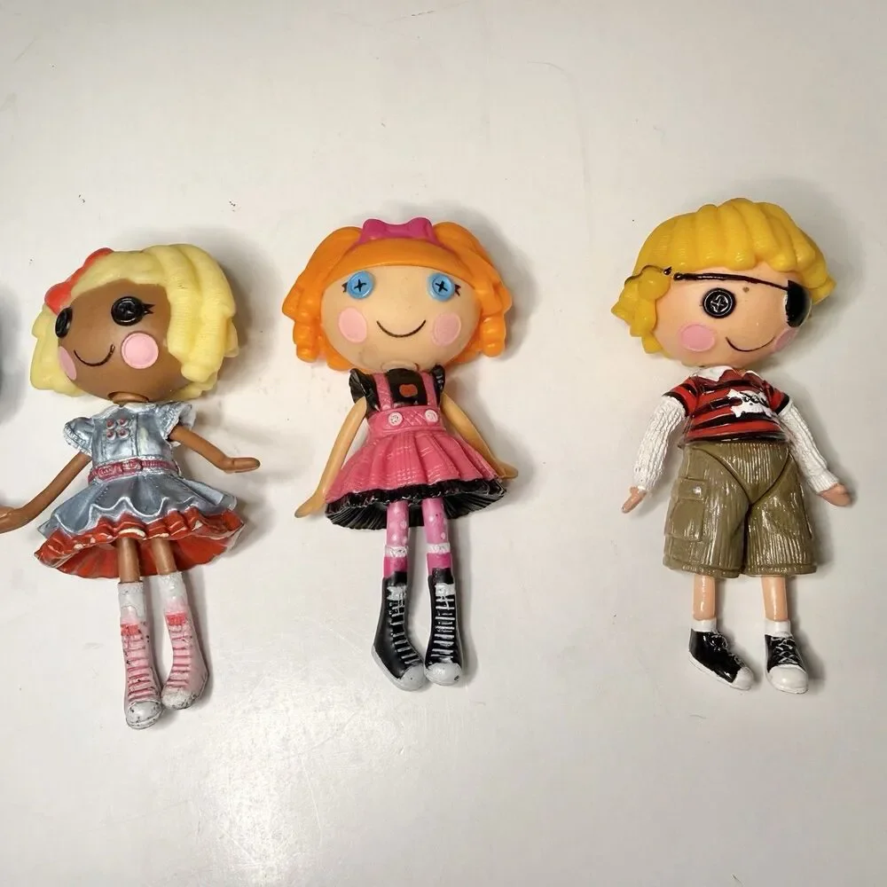 Lalaloopsy Mini Dolls Lot of 5 Crumbs Mittens Dot Bea Patch Treasurechest MGA